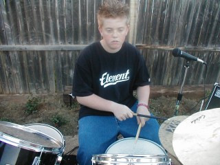 andy had to cover for us as a drummer for ben's party...good andy...